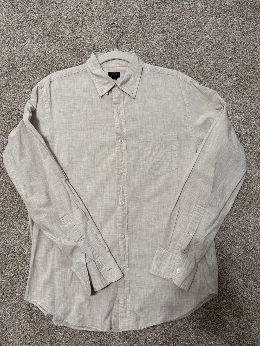 J. Crew Casual Button-Down Shirt in Light Tan